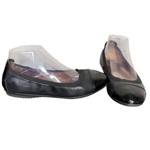 Josef Seibel Black Patent Cap Toe Ballet Flats Comfort Slip On Women's‎ Size 9